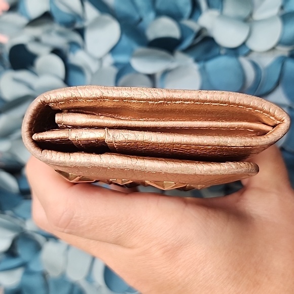 Jimmy Choo Star Studded Metallic Long Wallet in Rose Gold EUC - Picture 14 of 16